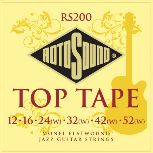 Rotosound RS200 Top Tape Monel Flatwound Jazz 12-52 String Set