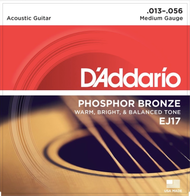 D'Addario Phosphor Bronze Acoustic Guitar Strings (Assorted Gauges)