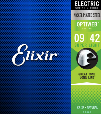 Elixir Optiweb Nickel Plated Steel Electric Guitar Strings - Assorted Gauges