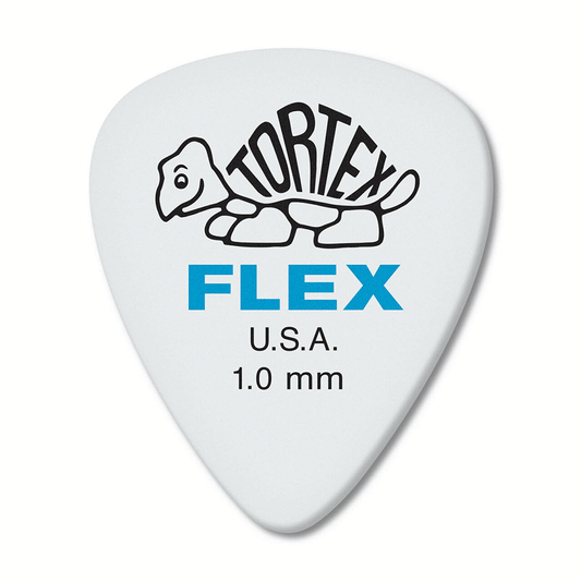 Dunlop JPFLS10 Blue 1.00 Tortex Flex Standard Shape Picks (12 Pack)