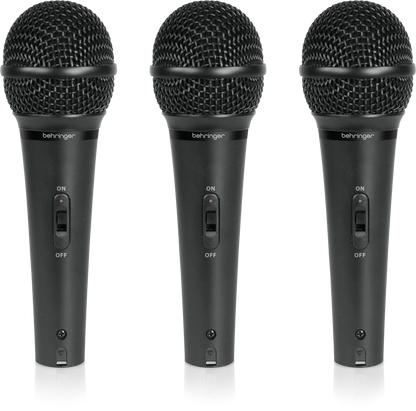 Behringer UltraVoice XM1800S Dynamic Cardioid Vocal and Instrument Microphones (Set of 3)