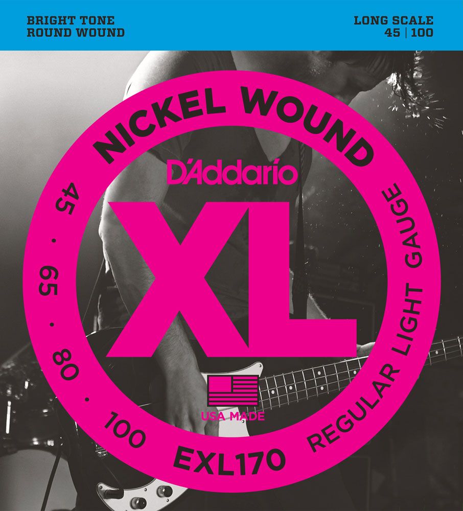 D'Addario XL Nickel Wound Electric Bass Strings (Assorted Gauges)
