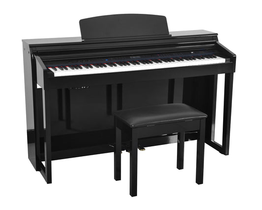 Artesia Pro DP-150e Deluxe Digital Upright Piano w/Bench - Polished Black